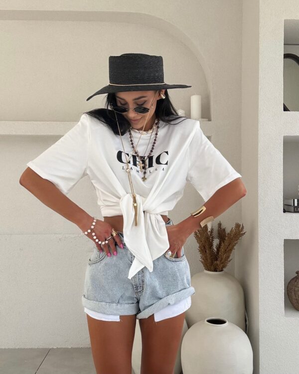 T-SHIRT CHIC LAMILLA BIAŁY