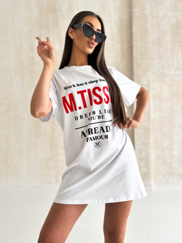 T-SHIRT FAMOUS MOOD M.TISSU BIAŁY