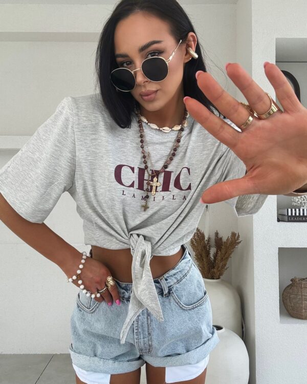 T-SHIRT CHIC LAMILLA SZARY