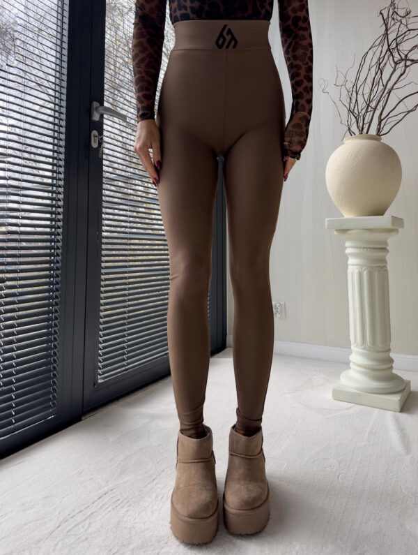LEGGINSY FIT BY ME BRĄZOWE