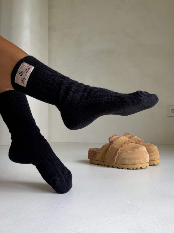 SKARPETKI WOOL BY ME CZARNE