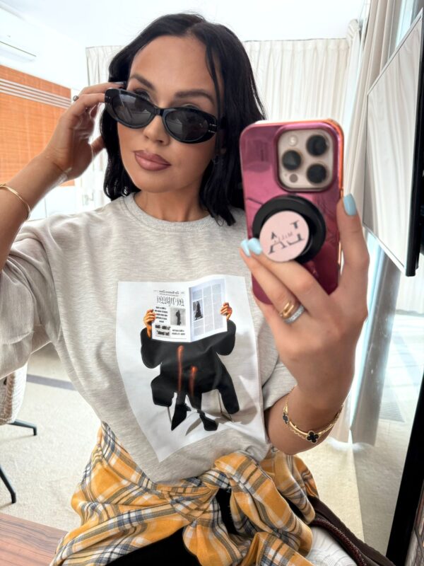 T-SHIRT FLOW LAMILLA SZARY