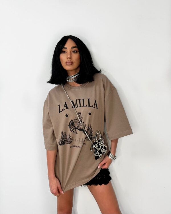 T-SHIRT KOWBOJKA LAMILLA BEŻOWY