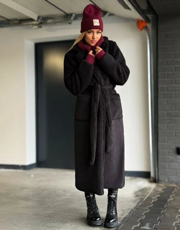 FUTERKO TEDDY LONG CZARNE