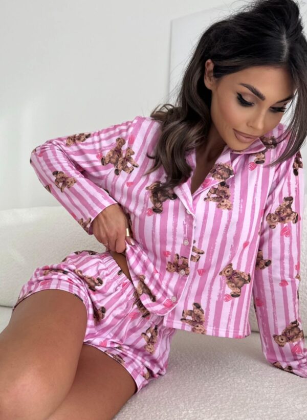 PIŻAMA TEDDY BEAR SHORT RÓŻOWA