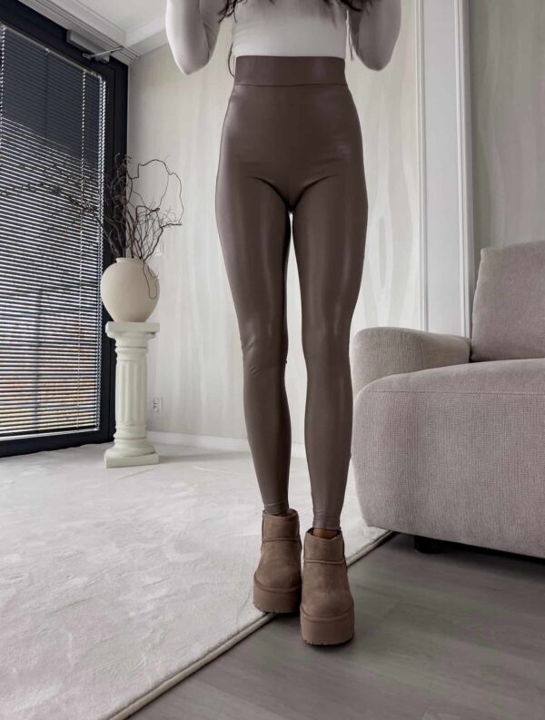 LEGGINSY LEATHER BY ME MOKKA