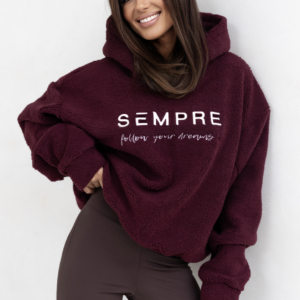 BLUZA TEDDY SEMPRE BORDOWA