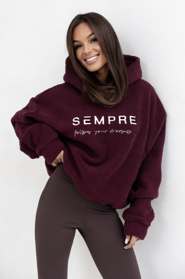 BLUZA TEDDY SEMPRE BORDOWA