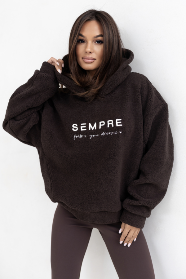 BLUZA TEDDY SEMPRE CZEKOLADOWA