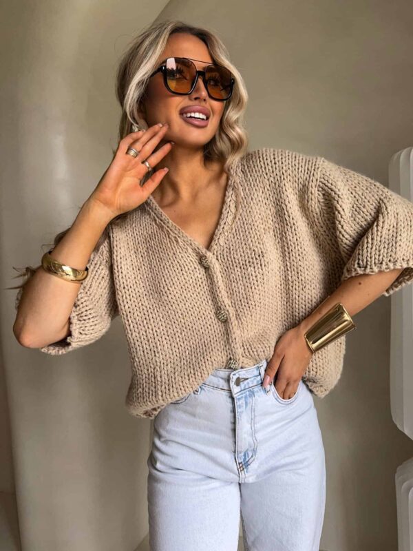 KARDIGAN ROYAL BY ME BEŻOWY