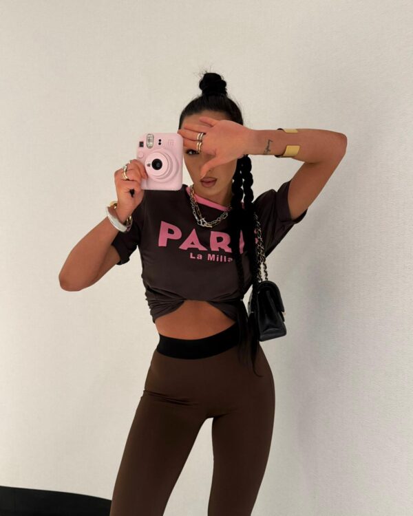 T-SHIRT PARIS LAMILLA CZEKOLADOWY