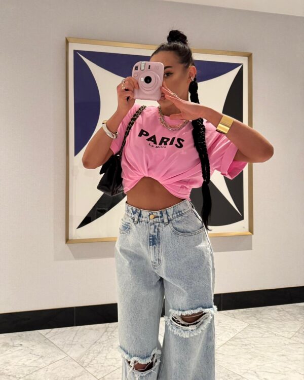 T-SHIRT PARIS LAMILLA RÓŻOWY