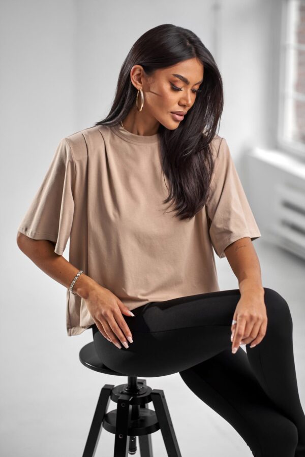 T-SHIRT LUMI BEŻOWY