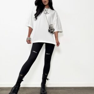 LEGGINSY HAFT LAMILLA CZARNE