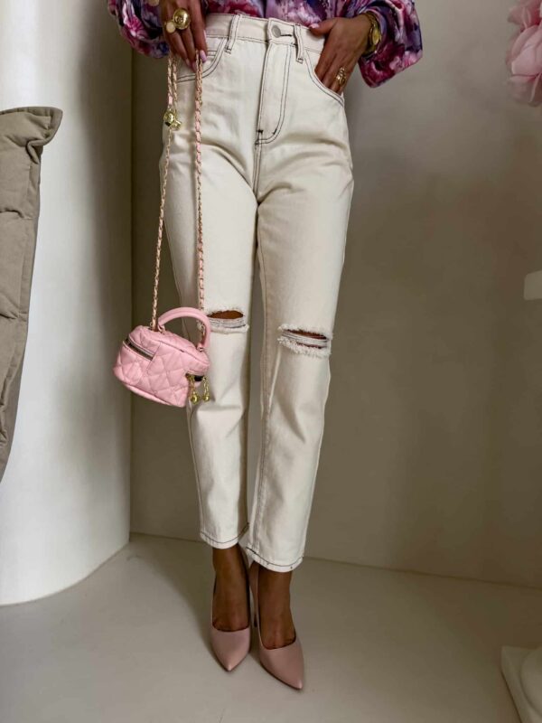 JEANSY MOM FIT HOLES BY ME