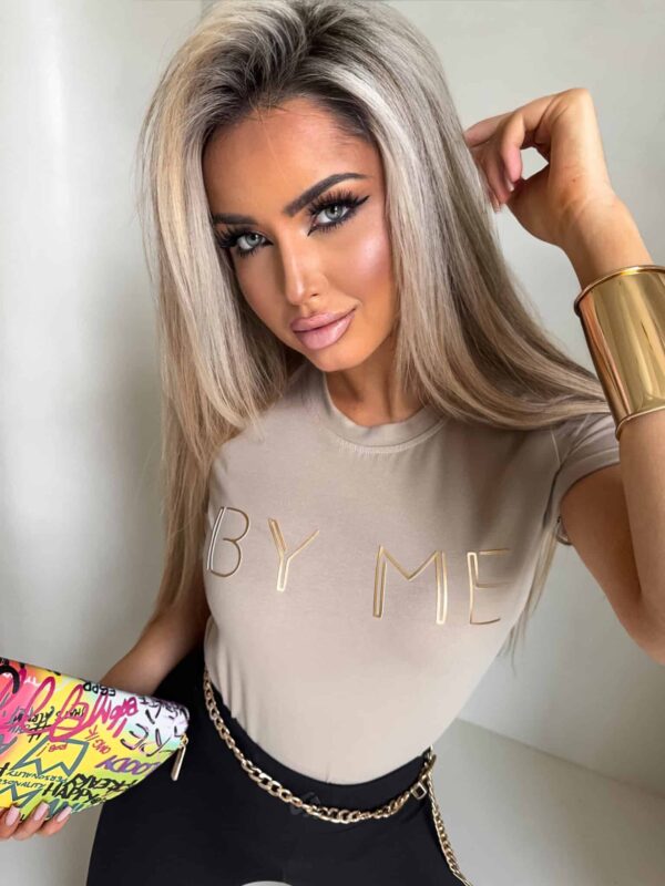 T-SHIRT CORI BY ME BEŻOWY