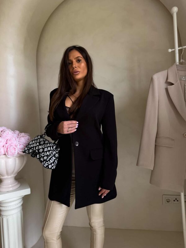 MARYNARKA LONG BY ME CZARNA