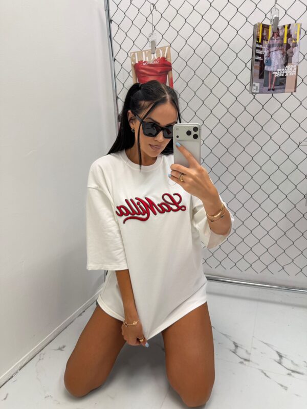 T-SHIRT POWER LAMILLA BIAŁO – CZERWONY