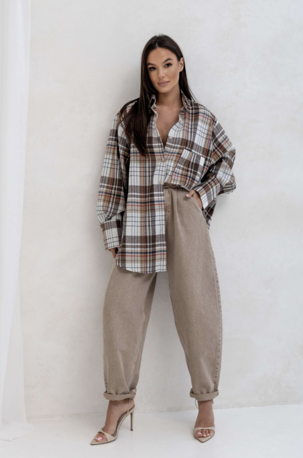 KOSZULA ARIZONA SEMPRE KREMOWO – BRĄZOWA