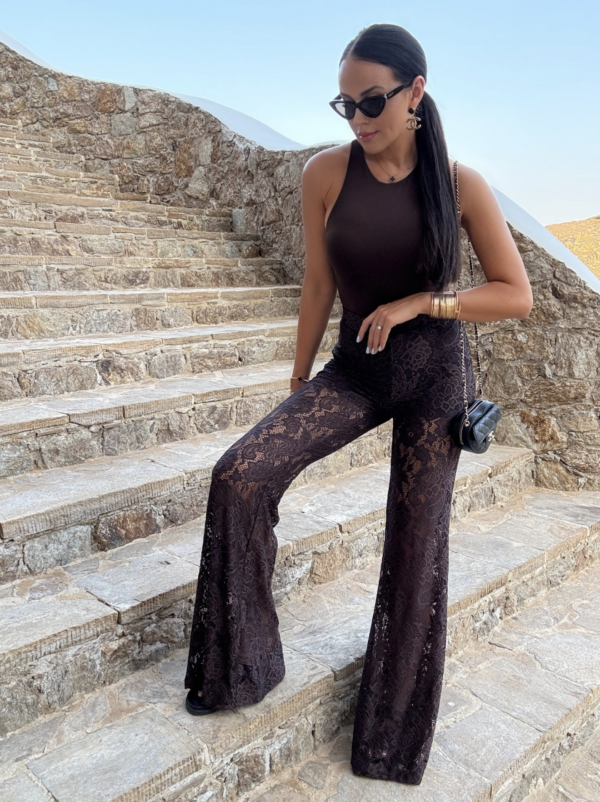 SPODNIE KORONKOWE LAMILLA CZEKOLADOWE