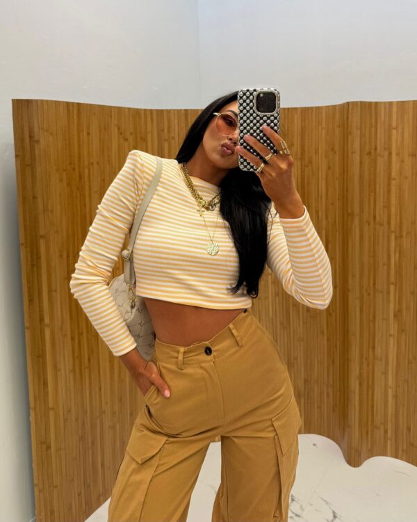 TOP W PASKI LAMILLA POMARAŃCZOWY