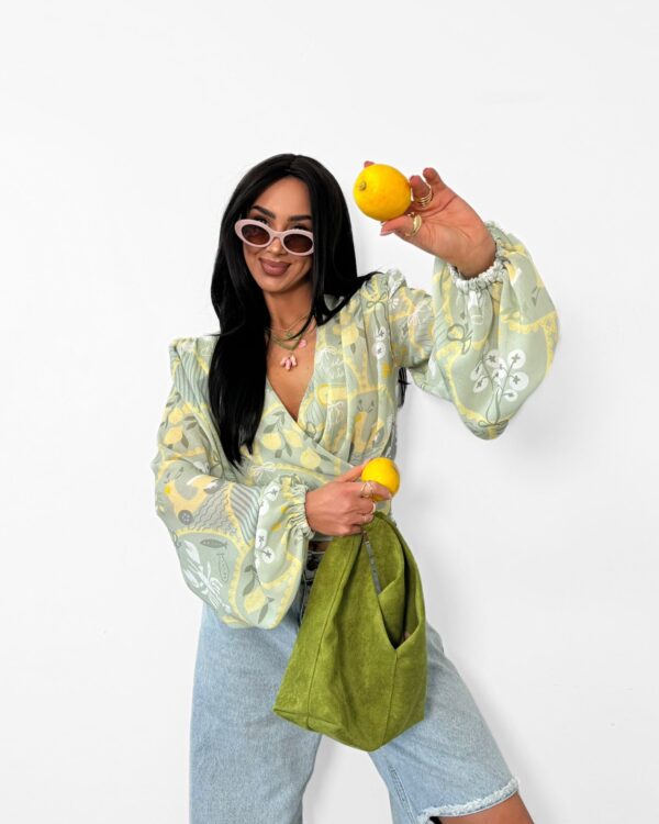 BLUZKA Z WIĄZANIEM LA DOLCE VITA LAMILLA MATCHA